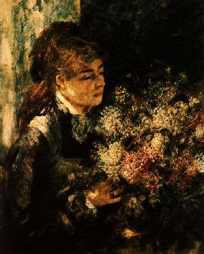 Pierre Renoir Woman with Lilacs